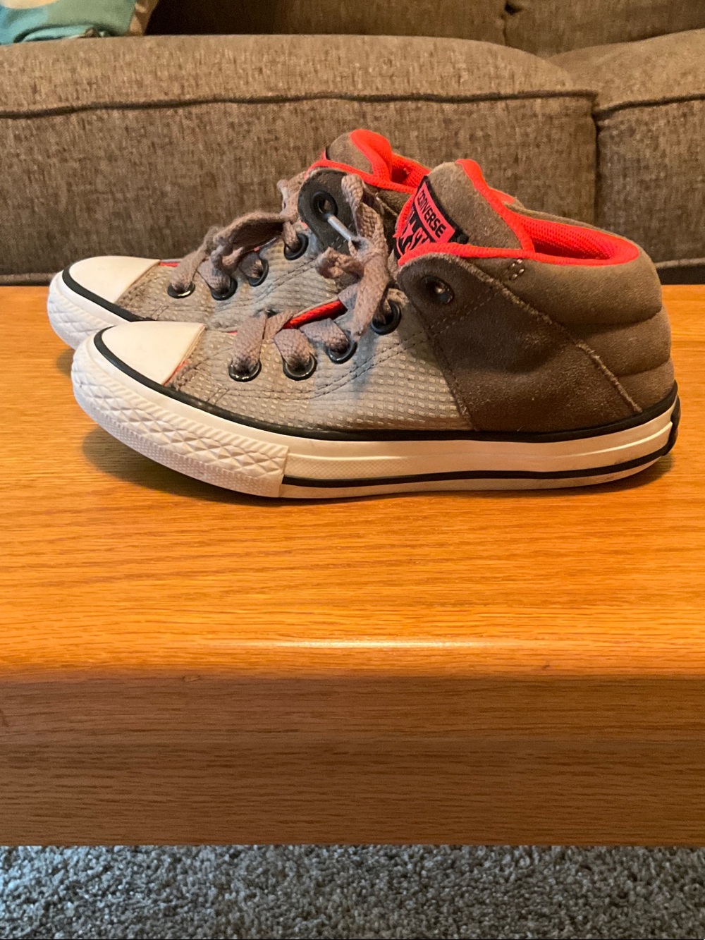 Youth Size 12 adidas All Star Mid Top Athletic Shoes, Excellent Condition
